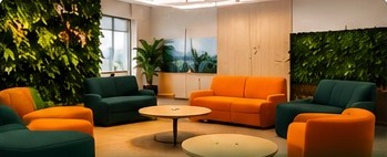 Espace détente de l'espace coworking