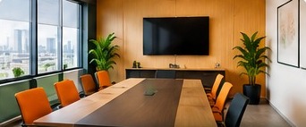 Salle de réunion de l'espace coworking